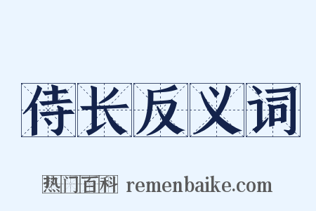 侍长反义词是什么意思的图片